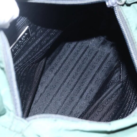 PRADA Tote Bag Nylon Khaki Silver Auth bs31174 - Picture 10 of 16